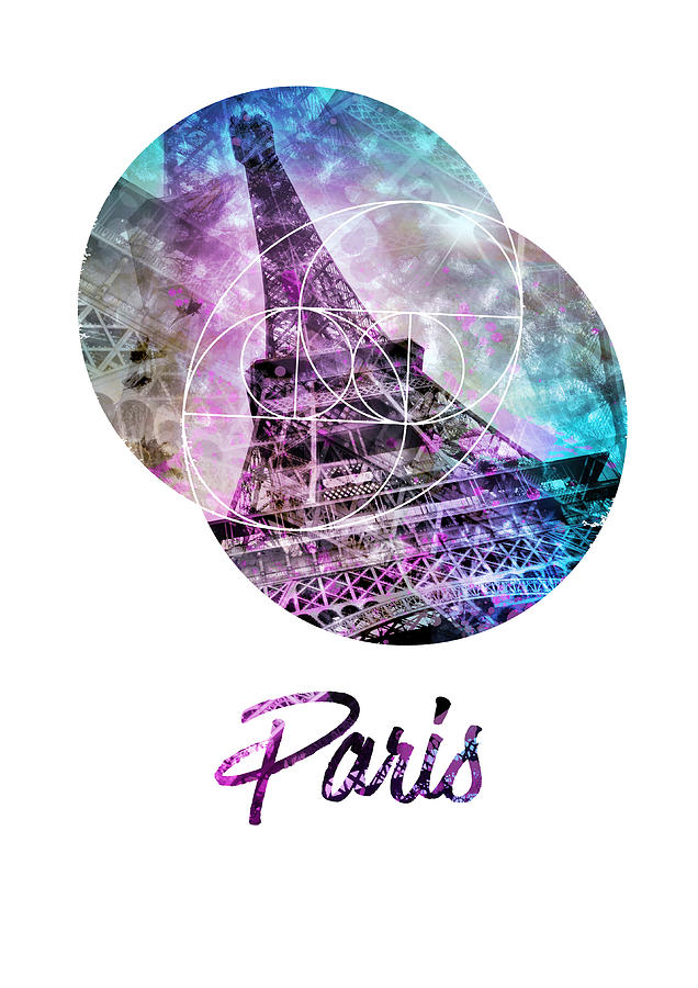 Paris Photograph - Pop Art Eiffel Tower Graphic Style by Melanie Viola