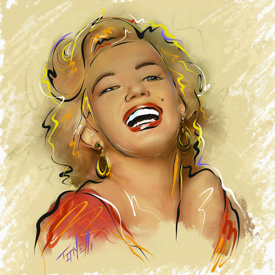 Marilyn Monroe sketch  Mixed Media by Mark Tonelli