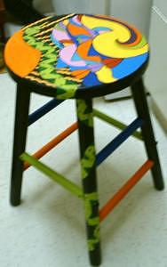 Pop Art Stool Mixed Media by Trish Laffrenere - Fine Art America