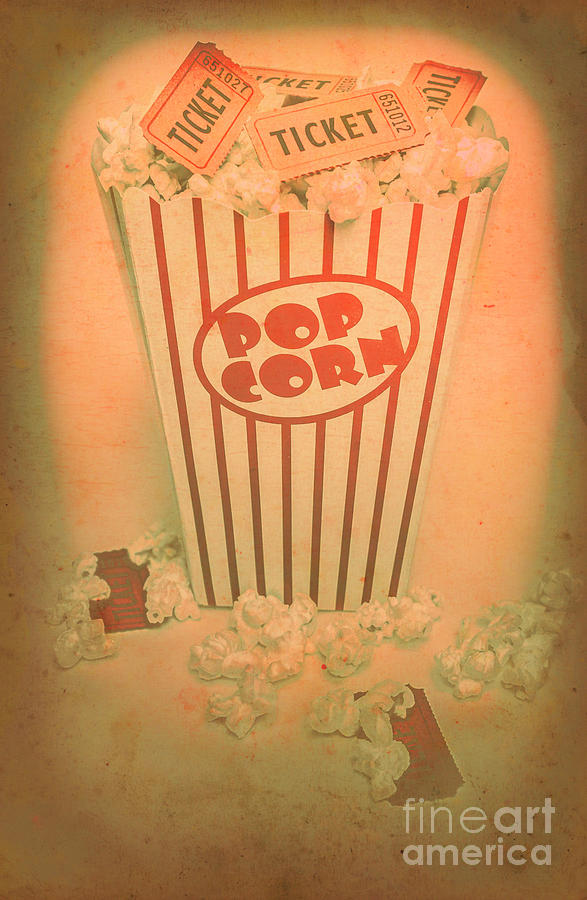 Popcorn Photograph - Pop art theatre by Jorgo Photography