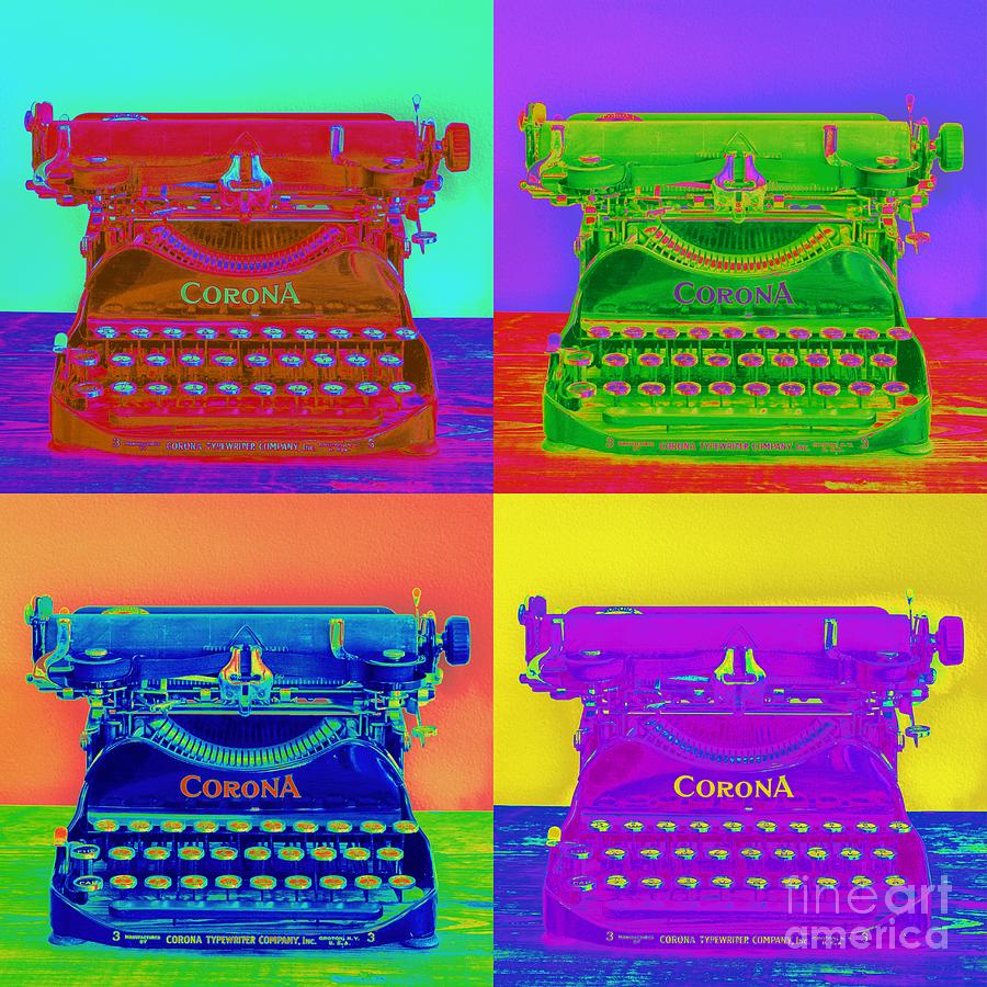 Pop Art Typewriter Digital Art by David Hinds