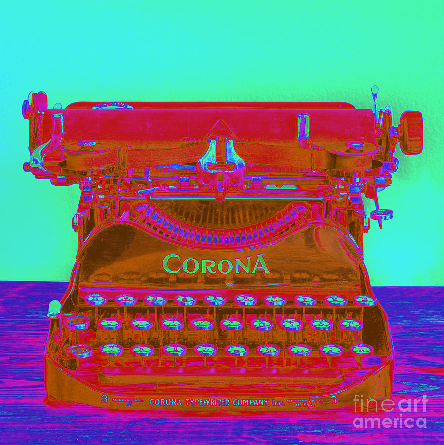 Pop Art Typewriter Red Digital Art