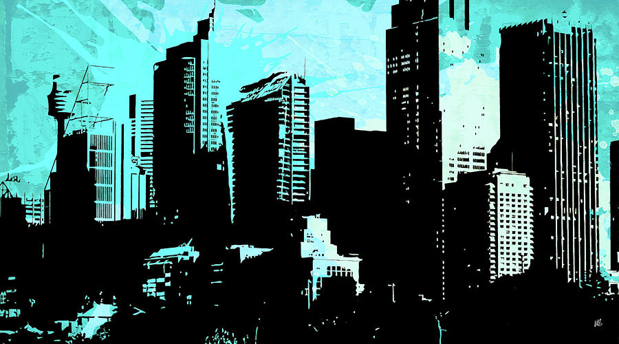 Skyscraper Digital Art - Pop City 14 by Melissa Smith