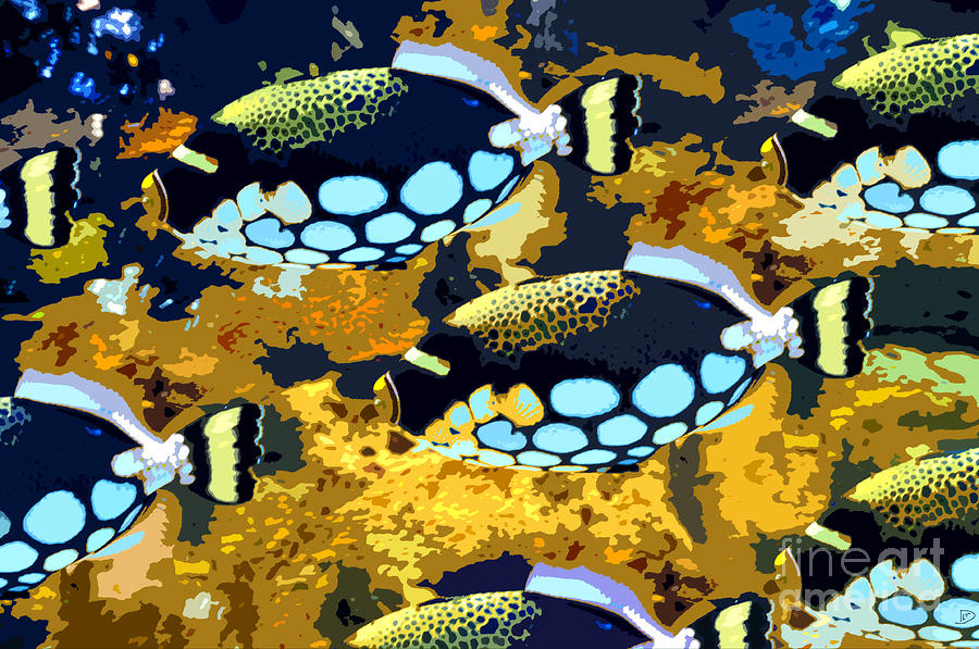 Pop fish Painting by David Lee Thompson