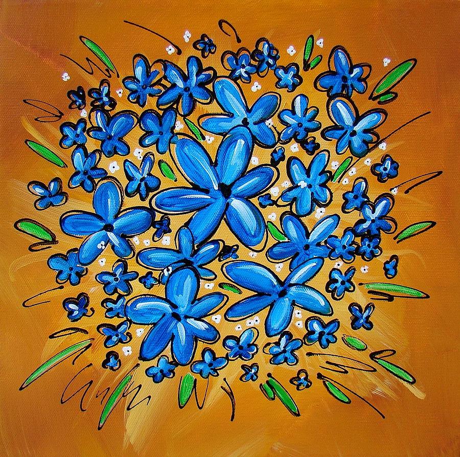 Pop Flowers Painting by Cindy Thornton