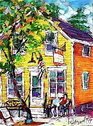 Popcorn House Painting by Les Leffingwell