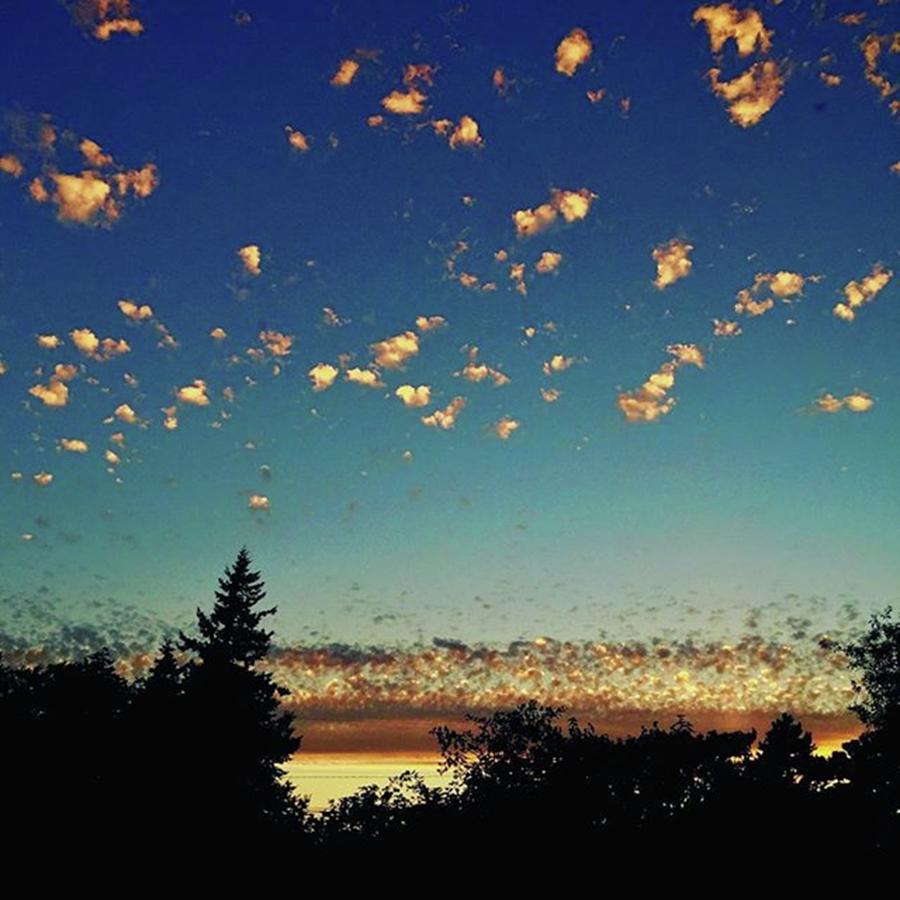 Sunset Photograph - Popcorn Sky! It Was A Lovely Evening by Ginger Oppenheimer