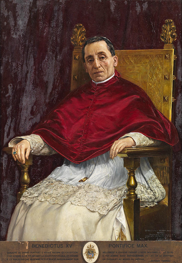 gør det fladt eksplodere sporadisk Pope Benedict XV Painting by Antonio Fabres - Fine Art America