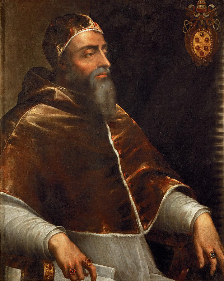 Pope Clement VII. Giulio de Medici Painting by Workshop of Sebastiano del Piombo