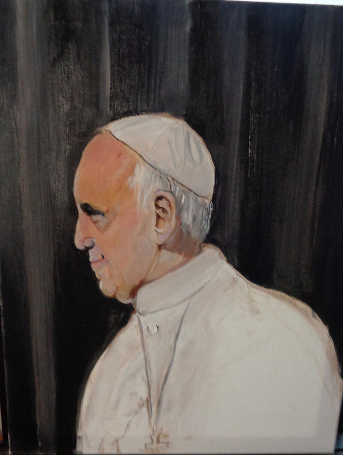 Pope Francis Painting by Arlen Avernian - Thorensen