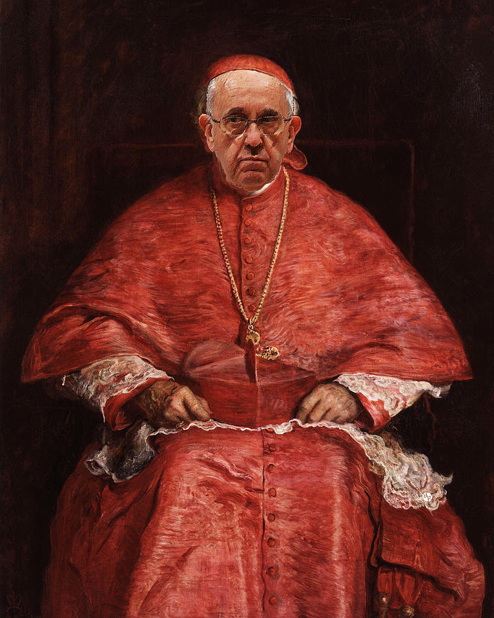 Pope Francis Renaissance Man Classic Treatment Painting by Tony Rubino
