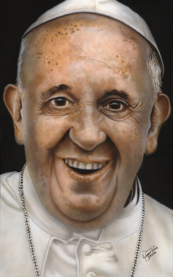 Pope Francis Painting by Wayne Pruse