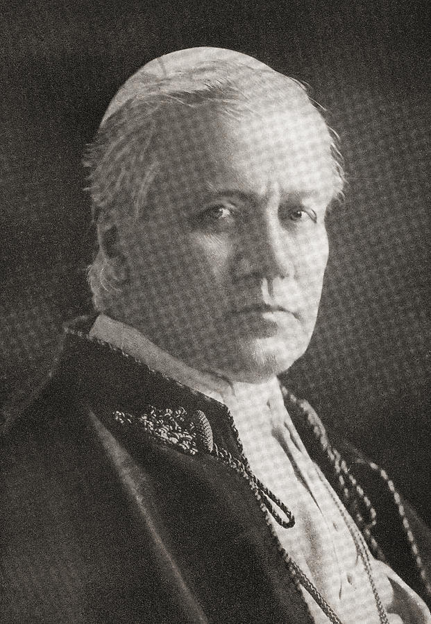 Portrait Drawing - Pope Pius X, 1835 by Vintage Design Pics Portrait Drawing - Pope Pius X, 1835 by Vintage Design Pics