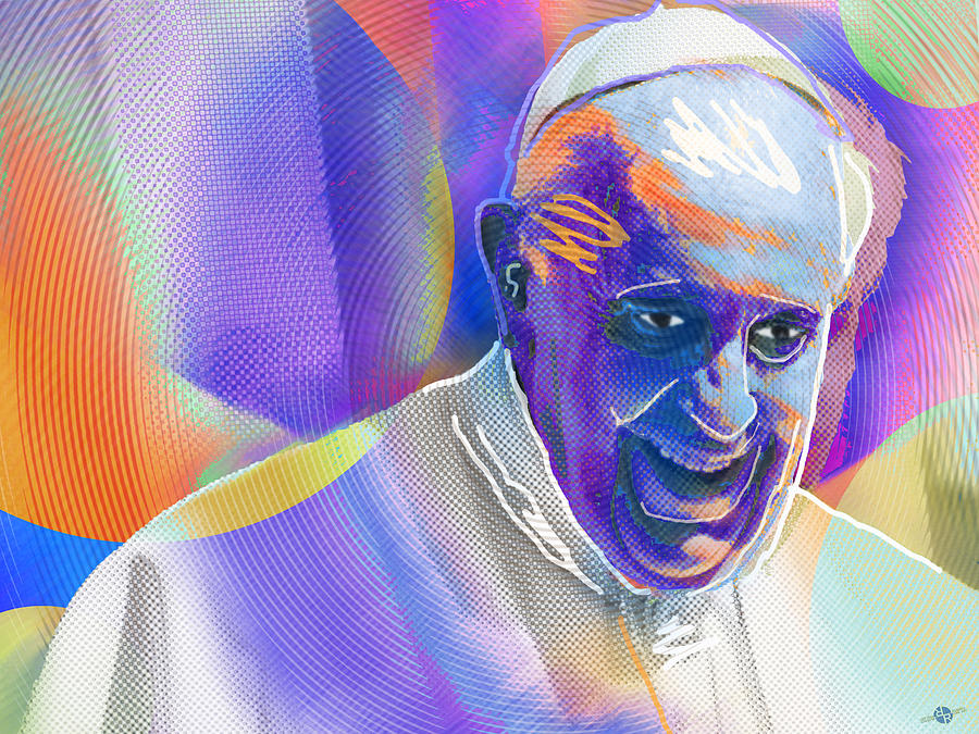 Philadelphia Painting - Pope Pop 2 by Tony Rubino