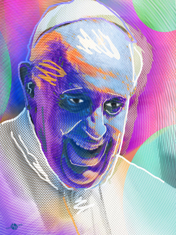 Pope Pop 3 Painting by Tony Rubino