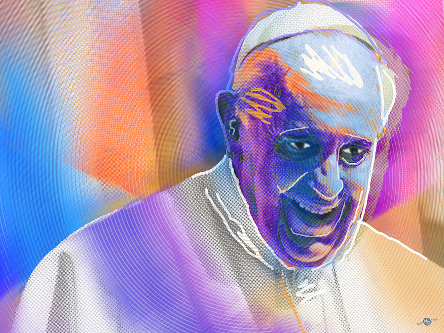 Pope Pop 4 Painting by Tony Rubino