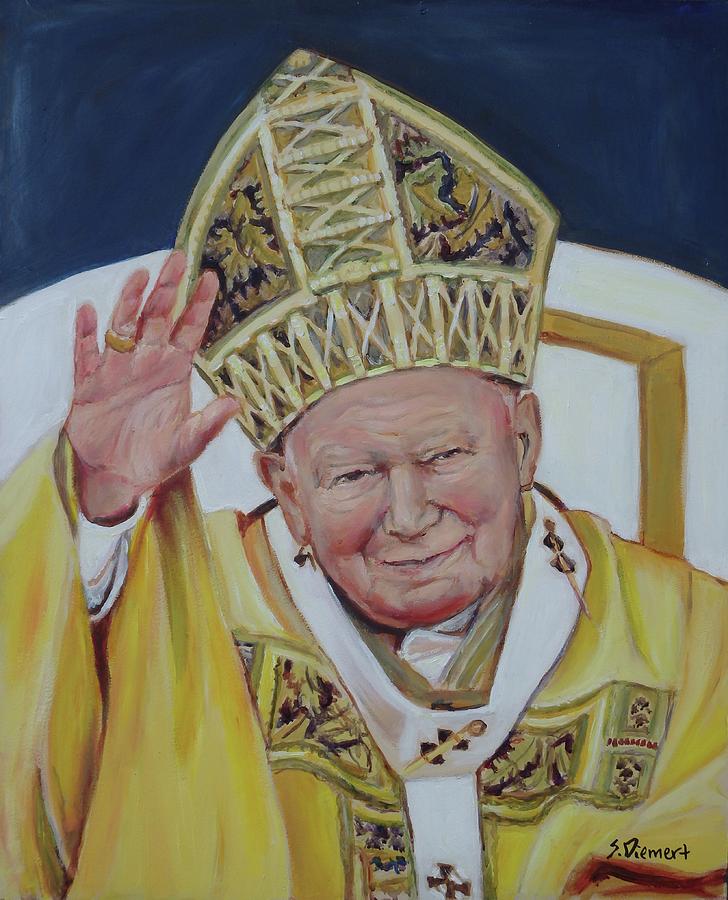 Pope Saint John Paul II Image 3 Painting by Sheila Diemert