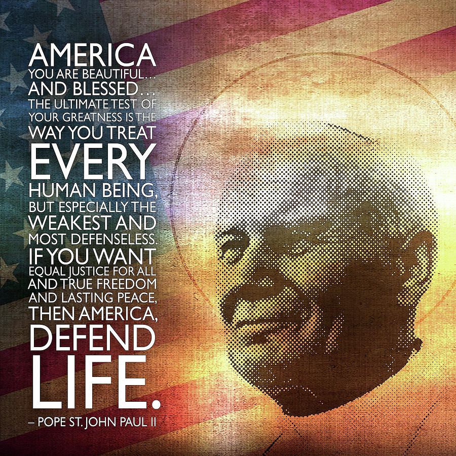 Image St John Paul II image beautiful image beautiful image beautiful image beautiful image beautiful image beautiful image beautiful - Pope St. John Paul II - Defend Life Digital Art by Andy Schmalen ...