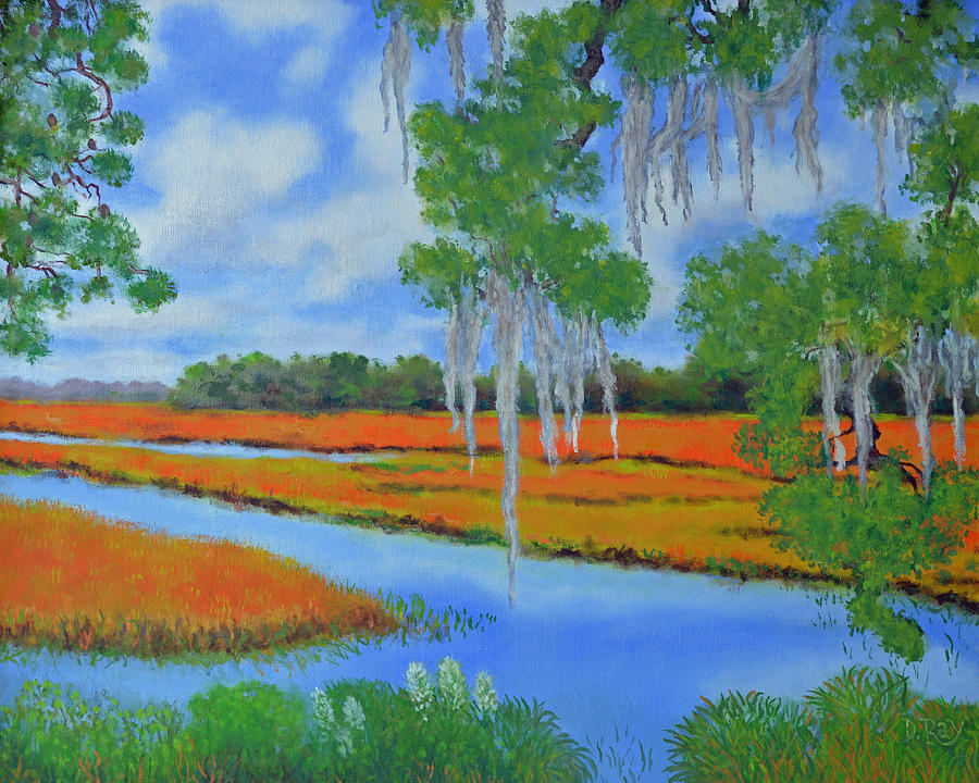 Poplar Grove Marsh Painting by Dwain Ray