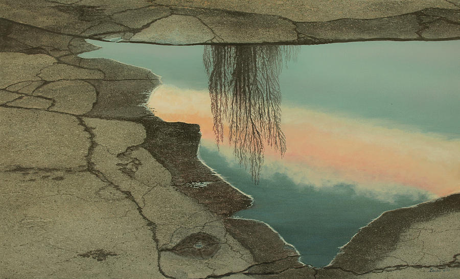 Poplar Puddle Painting by Laurie Stewart