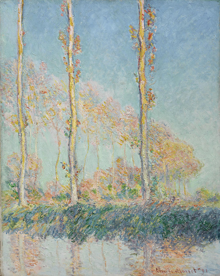Impressionism Painting - Poplars 1891 by Claude Monet