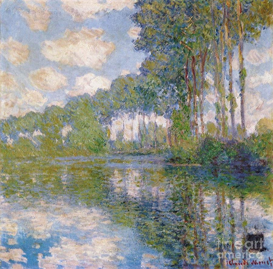 Poplars on the Epte Painting by Extrospection Art