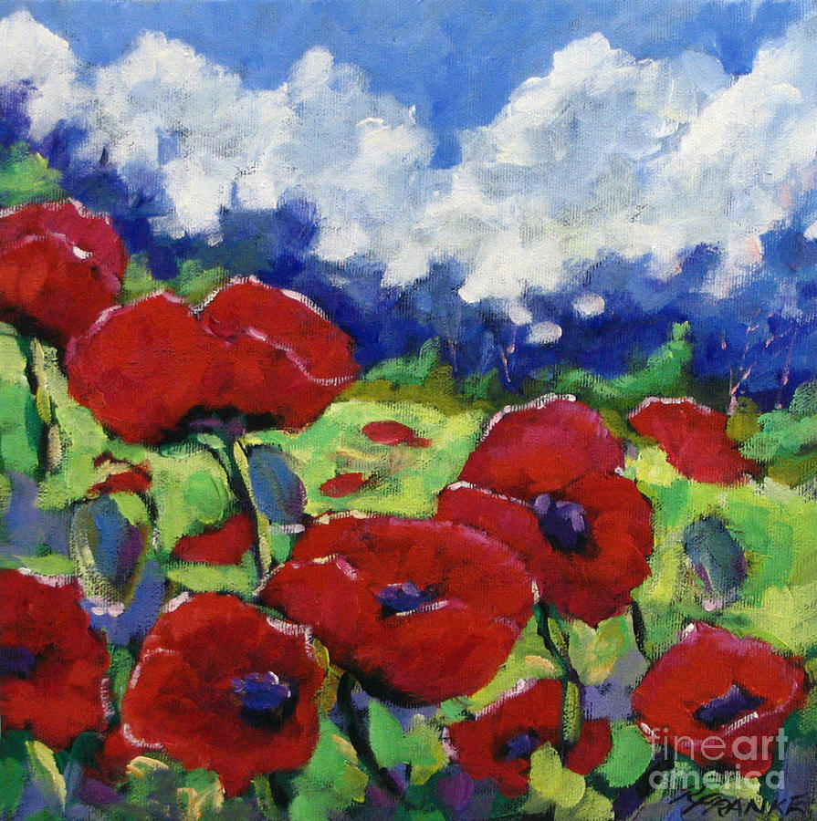 Poppies 003 Painting by Richard T Pranke