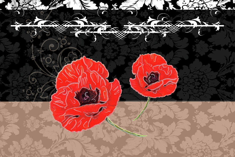 Poppies 1 Mixed Media by Priscilla Huber