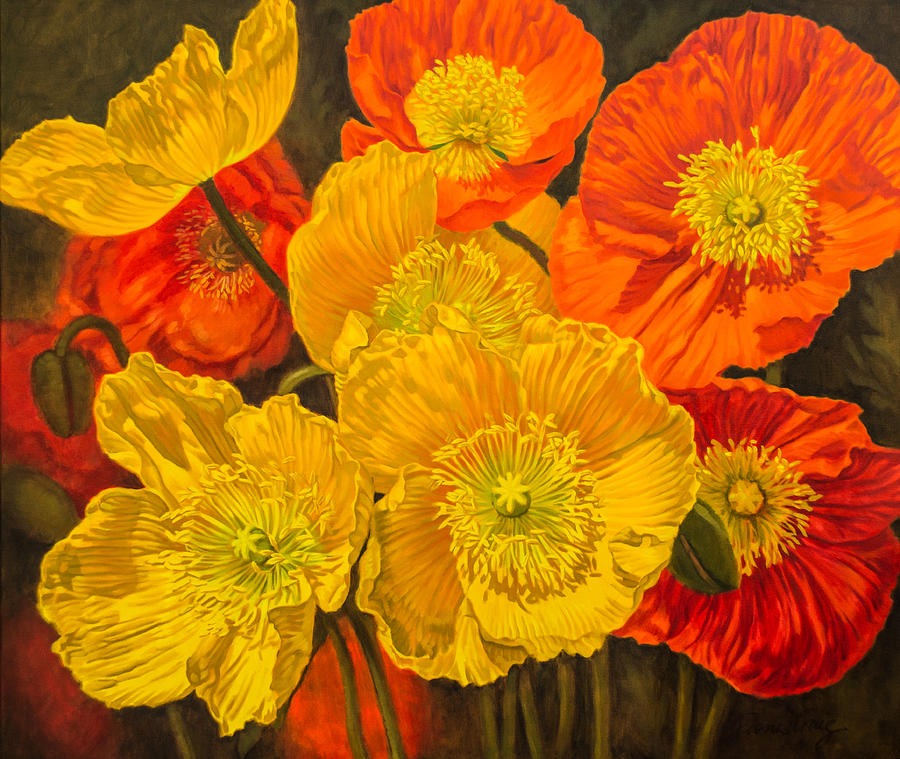 Iceland Poppies 2 Painting by Fiona Craig