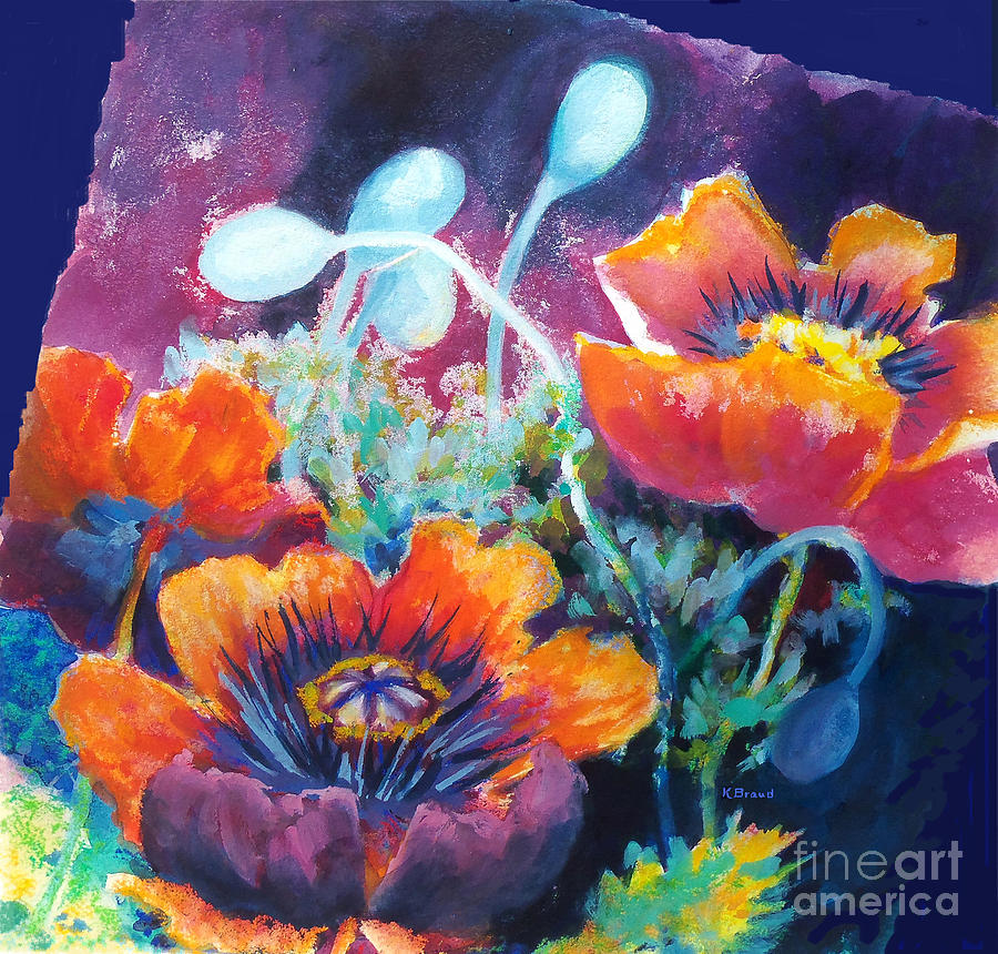 Poppies 2.2 Painting by Kathy Braud