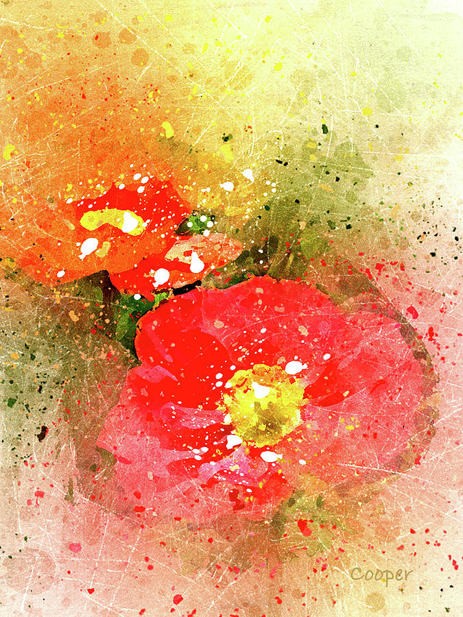 Poppies 5 S Digital Art by Peggy Cooper-Hendon
