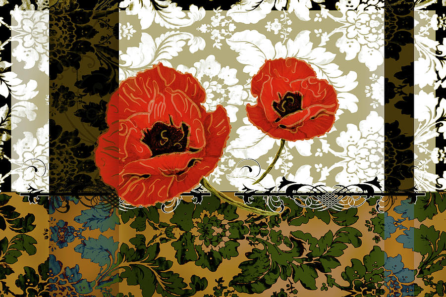 Poppies 6 Mixed Media by Priscilla Huber