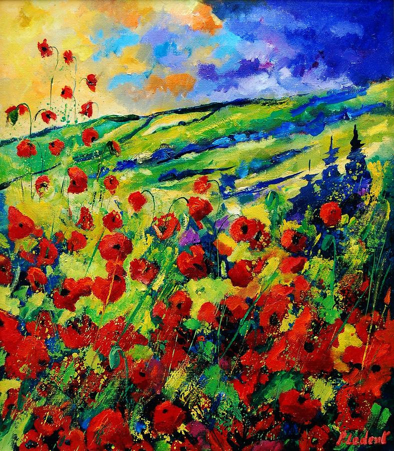 Flower Painting - Poppies 78 by Pol Ledent