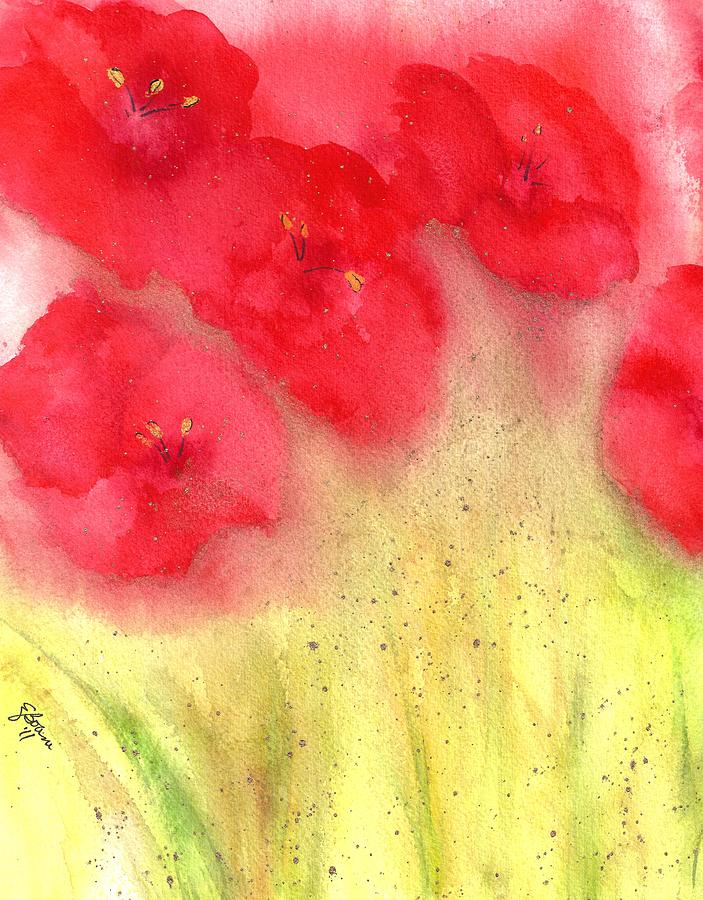 Poppies Afield Painting by Elise Boam