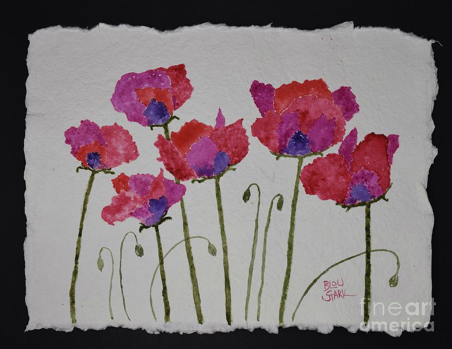 Poppies Again Painting by Barrie Stark