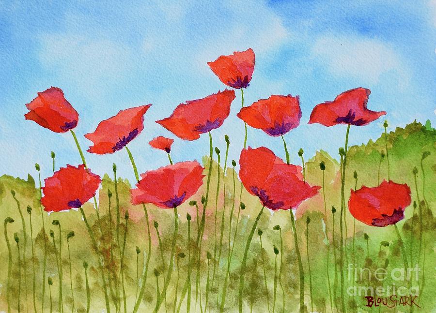 Poppies and More Poppies Painting by Barrie Stark
