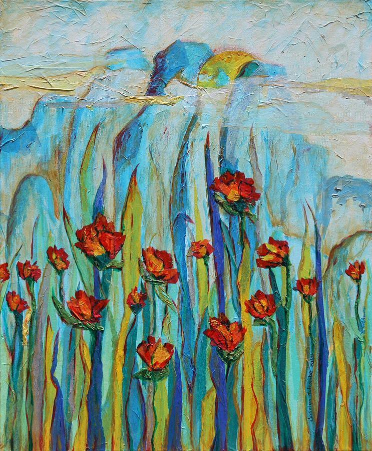 Poppies and Mountains by Joselyn Holcombe Poppies and Mountains by Joselyn Holcombe