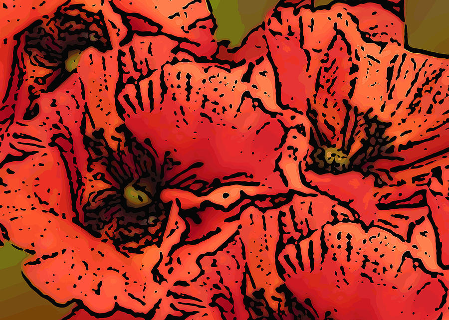 Poppies Mixed Media by Ann Tracy