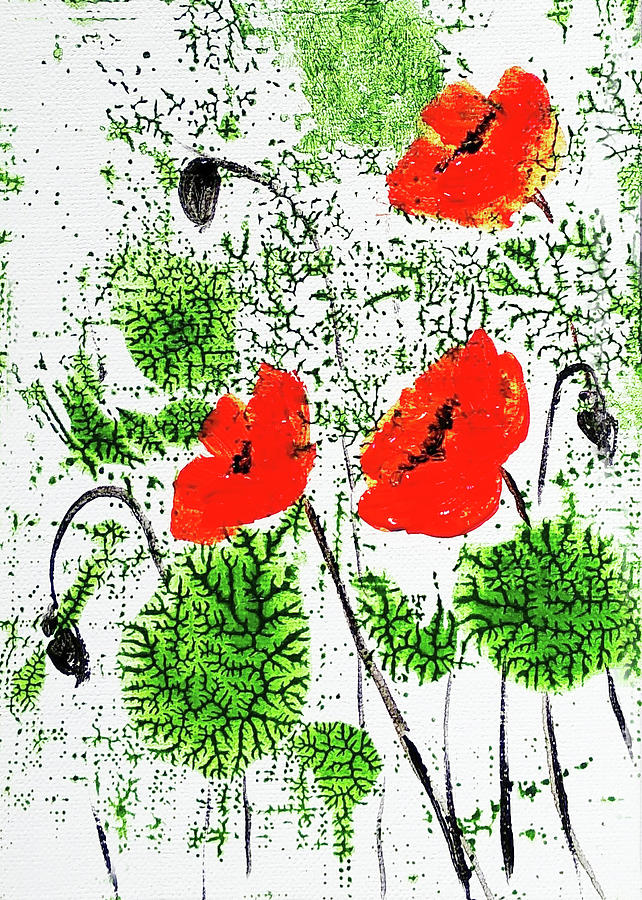 Poppies Painting by Asha Sudhaker Shenoy