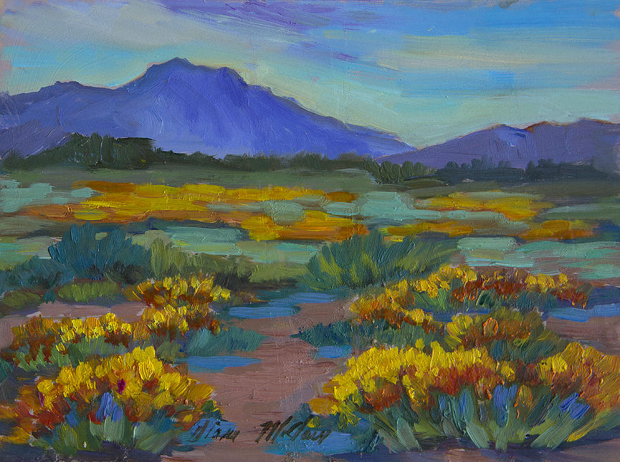 Poppies at San Carlos Painting by Diane McClary