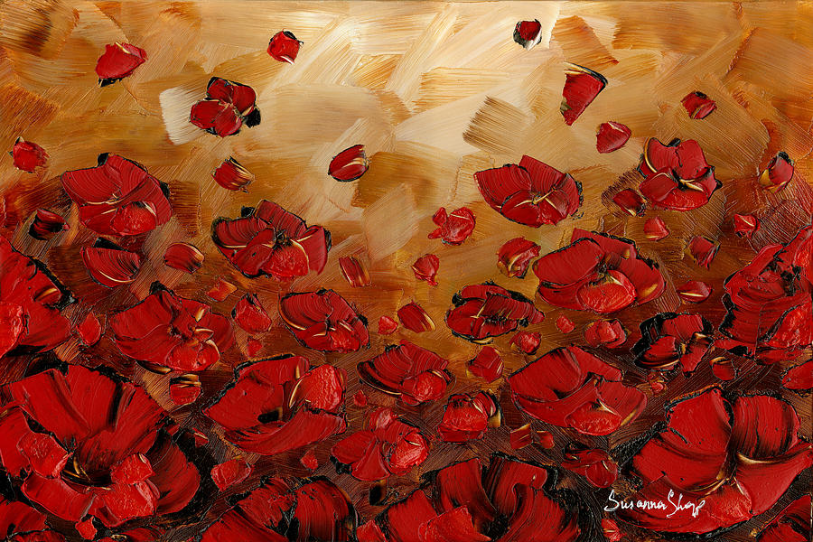 Poppy Painting - Poppies at Sunset by Susanna Shaposhnikova