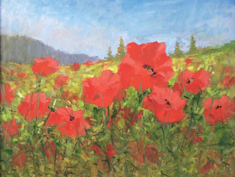 Poppies Painting by Bart DeCeglie