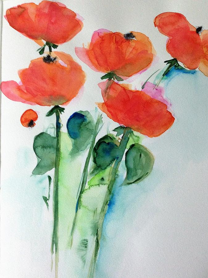 Poppies Painting by Britta Zehm