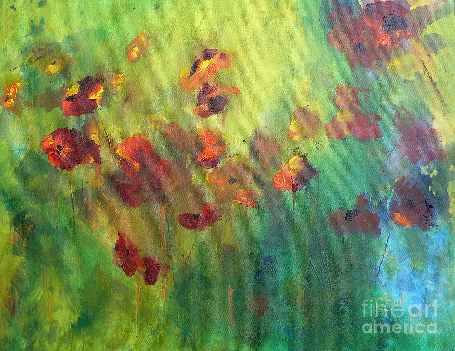 Poppies Painting by Claire Bull