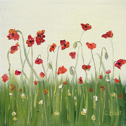 Poppies Painting by Cynthia Blair