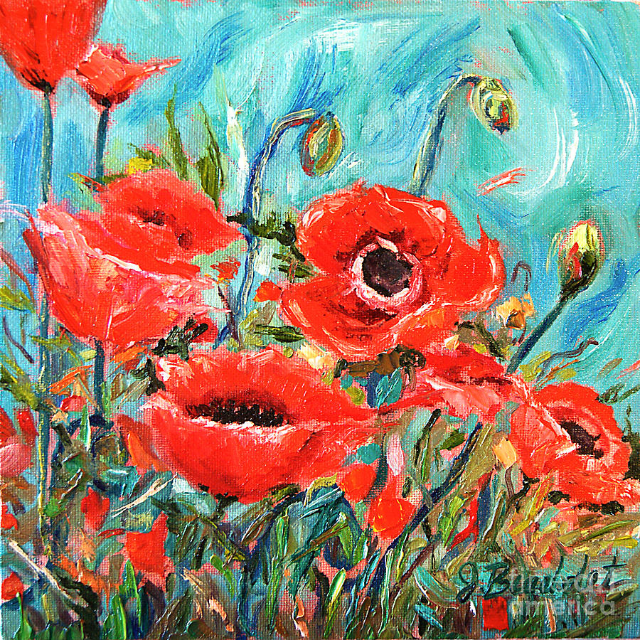 Poppies Delight Painting by Jennifer Beaudet