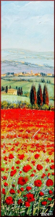 Still Life Painting - Poppies field by Antonio Berti