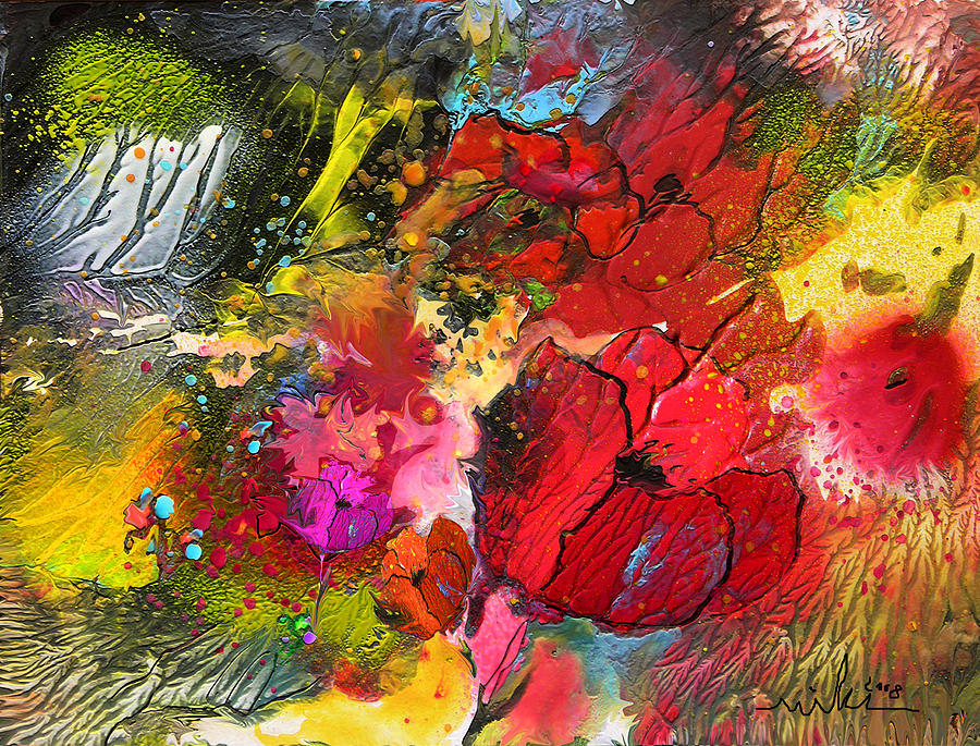 Flower Painting - Poppies Field by Miki De Goodaboom