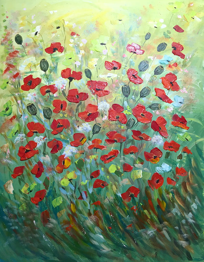 Poppies for Friends Painting by Dorothy Maier