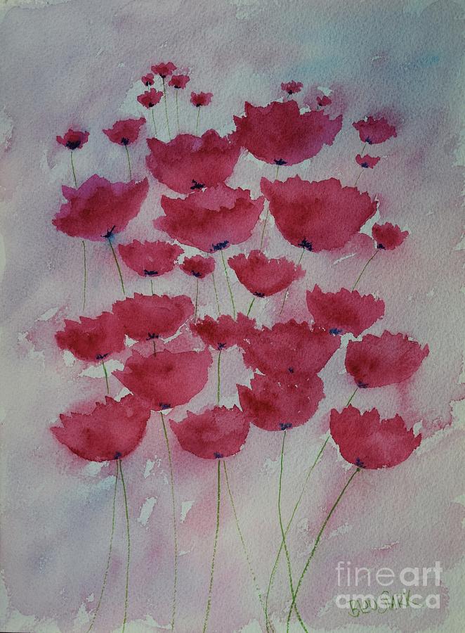 Poppies Forever Painting by Barrie Stark